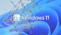 Windows 11 broken desktop glass
